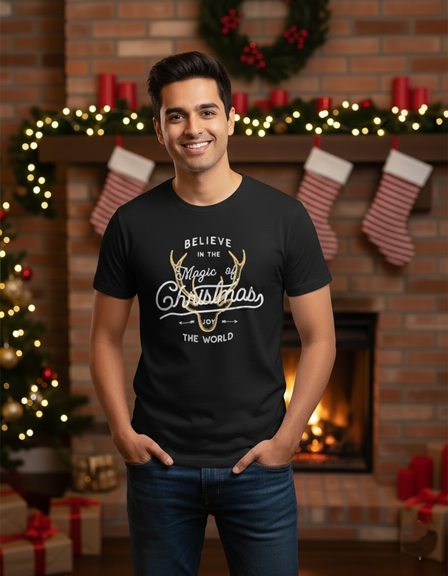  Magic of Christmas T-shirt - Black